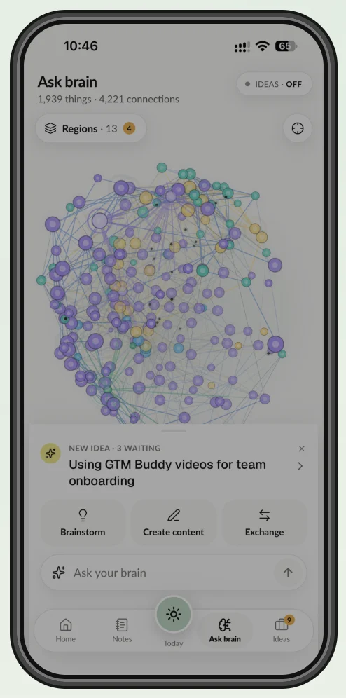 Ask brain: your knowledge graph, a new idea and the ask box